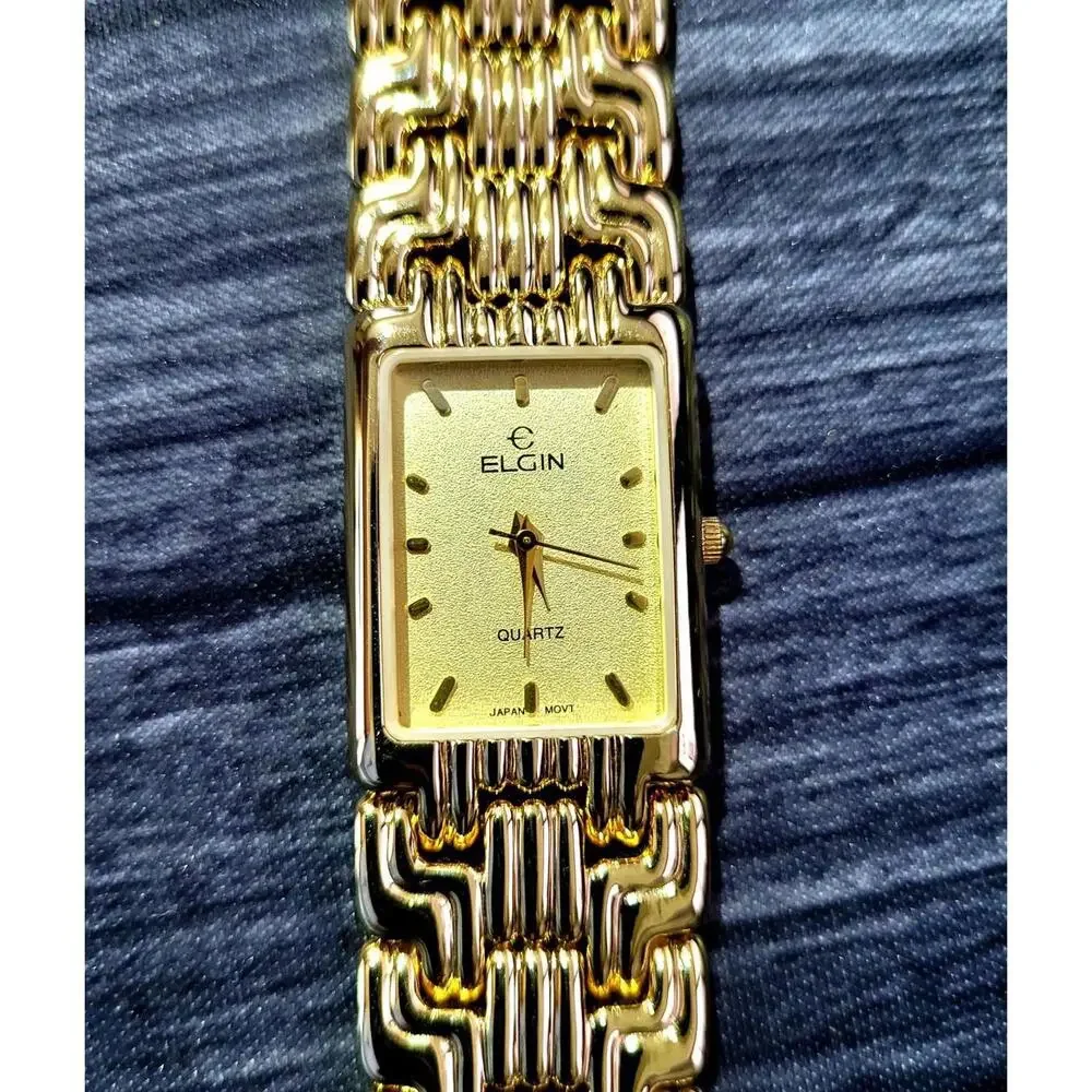 Very Rare Vintage Elgin Mens‎ Retro Tank Watch New In Box